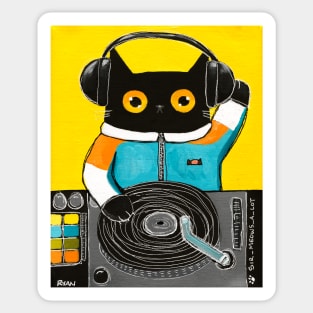 DJ Cat Sticker